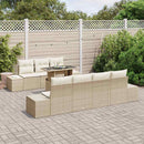 Havesofa Sæt med pude 8 pcs Beige og creme