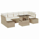 Havesofa Sæt med pude 8 pcs Beige og creme