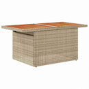 Havesofa Sæt 11 stk. Beige Poly rattan