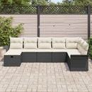 Havesofa Sæt 8 stk. Sort og Cream polyrattan