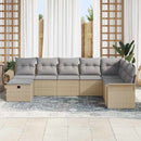 Havesofa Sæt 8 stk. Beige og lys grå polyrattan