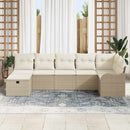 Sofa Sæt med pude med opbevaring Beige og creme polyrattan