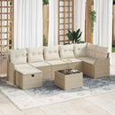 Sofa Sæt med pude med opbevaring Beige og creme polyrattan