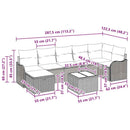 Sofa Sæt med pude med opbevaring 8 pcs Sort polyrattan