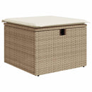 Sofa Sæt med pude med opbevaring Beige og creme polyrattan