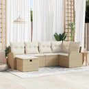 Sofa Sæt 6 stk. Beige og creme polyrattan