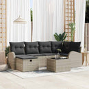 Sofa Sæt 7 stk. Lysegrå polyrattan