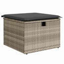 Sofa Sæt 7 stk. Lysegrå polyrattan