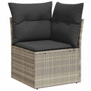 Sofa Sæt 7 stk. Lysegrå polyrattan