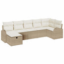 Sofa Sæt med pude med opbevaring Beige og creme polyrattan