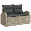 Sofa Sæt 9 stk. Lysegrå polyrattan