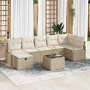 Sofa Sæt med pude 8 pcs Beige og creme polyrattan