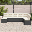Sofa Sæt med pude med opbevaring 8 pcs Sort og Cream polyrattan