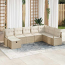 Sofa Sæt med pude med opbevaring Beige og creme polyrattan