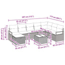 Sofa Sæt med pude 9 pcs Beige og creme polyrattan