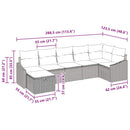 Sofa Sæt med pude med opbevaring Beige polyrattan