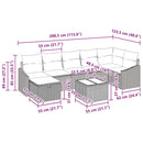 Sofa Sæt med pude med opbevaring 8 pcs Sort polyrattan