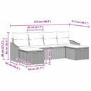 Havesofa Sæt 6 stk. polyrattan