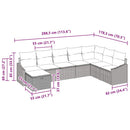 Havesofa Sæt 8 stk. polyrattan