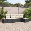 Havesofa Sæt med pude 5 pcs polyrattan