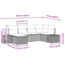 Havesofa Sæt 6 stk. Beige polyrattan