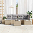 Havesofa Sæt 7 stk. Beige polyrattan