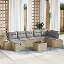 Havesofa Sæt 8 stk. Beige polyrattan