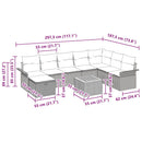 Havesofa Sæt 9 stk. Beige polyrattan