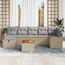 Havesofa Sæt 8 stk. Beige polyrattan