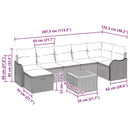 Havesofa Sæt 8 stk. Beige polyrattan