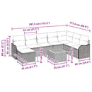 Havesofa Sæt 9 stk. Beige polyrattan
