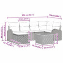 Havesofa Sæt 7 stk. Beige polyrattan