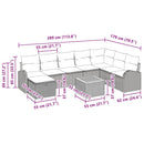Havesofa Sæt 9 stk. Beige polyrattan