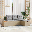 Havesofa Sæt 4 stk. Beige polyrattan