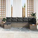 Havesofa Sæt 7 stk. Grå polyrattan