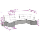 Havesofa Sæt 8 stk. Beige polyrattan