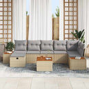Havesofa Sæt 8 stk. Beige polyrattan