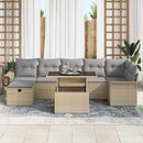 Havesofa Sæt 8 stk. Beige polyrattan