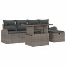 Havesofa Sæt 6 stk. Grå polyrattan