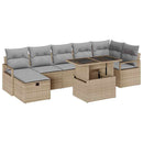 Havesofa Sæt 8 stk. polyrattan