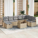 Havesofa Sæt 9 stk. polyrattan