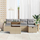 Havesofa Sæt 6 stk. polyrattan