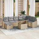 Havesofa Sæt 9 stk. polyrattan