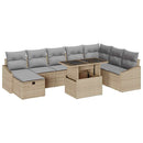 Havesofa Sæt 9 stk. polyrattan