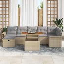 Havesofa Sæt 8 stk. Beige polyrattan