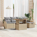 Havesofa Sæt 6 stk. Beige polyrattan