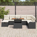 Havesofa Sæt 9 stk. Sort polyrattan
