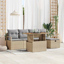 Havesofa Sæt 6 stk. Beige polyrattan