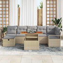 Havesofa Sæt 8 stk. Beige polyrattan