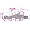Havesofa Sæt 9 stk. Beige polyrattan